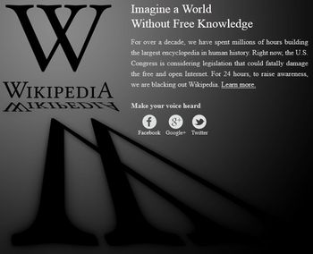Wikipedia se apaga